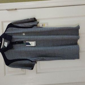 IZOD Golf polo Shirt size M color  peacoat {grey/dark blue}